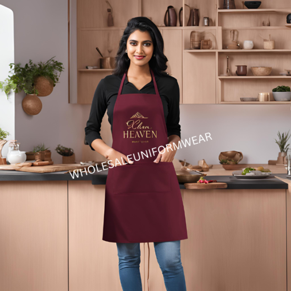 Unisex Maroon Colour Apron