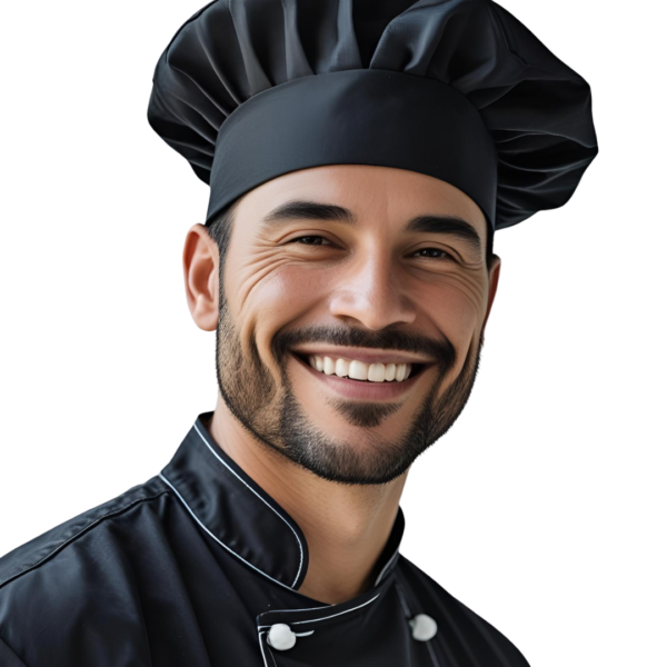 Unisex Black Chef Cap